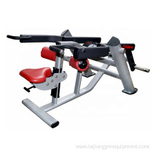 Plate loaded free weights seated dip machine triceps